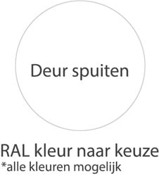 Lakspuiten deur (optioneel)