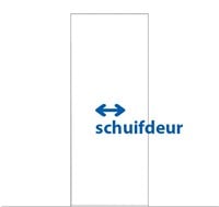 Schuifdeur HPL RAL9016