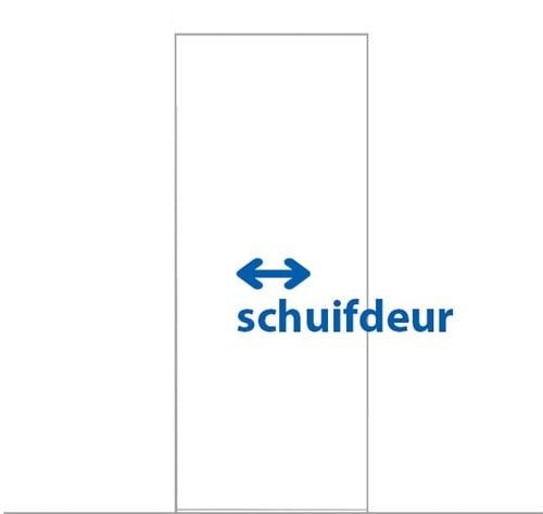 Schuifdeur HPL RAL9016