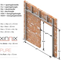 Xinnix X5D WALL schuifdeursysteem - dubbele beplating-3